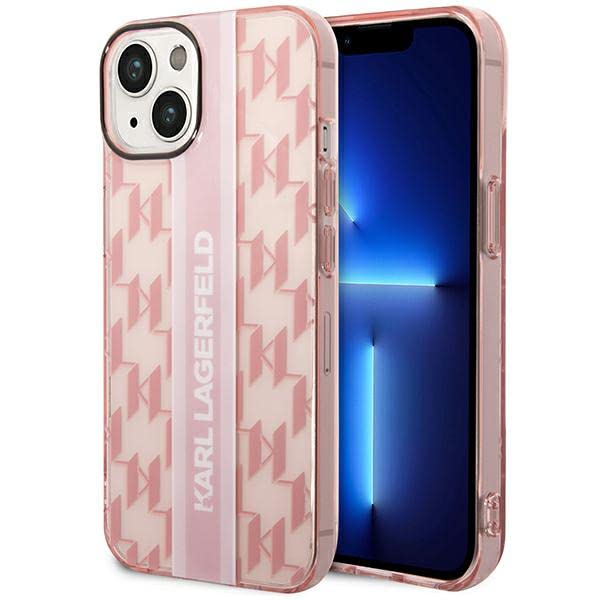 Karl Lagerfeld KLHCP14MHKLSPCP Coque Rigide pour iPhone 14 Plus 6,7" Rose/Mono V