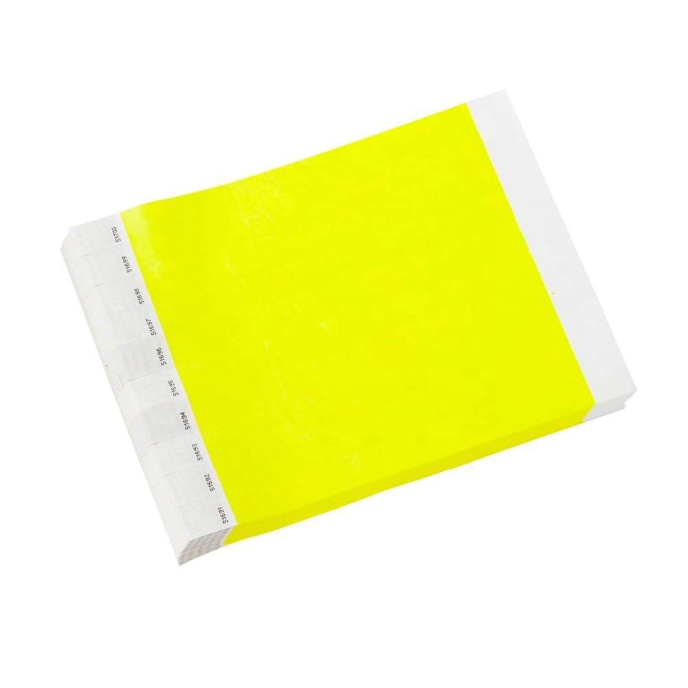 WristID™ Tyvek Paper Wristband Pack of 1000 on Amazon Refer Image and Variations (Yellow) 4