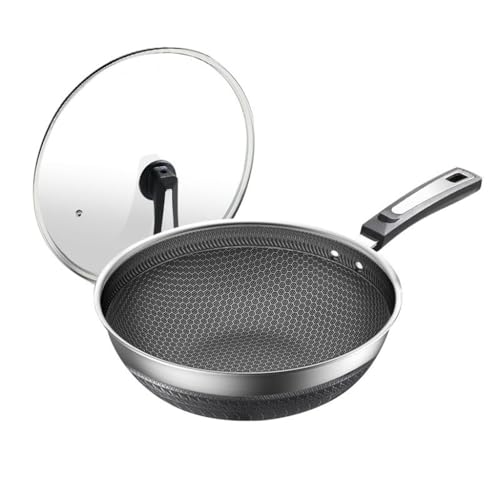 Wok de acero inoxidable con revestimiento antiadherente de 5 capas miniatura 3
