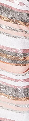 Vince Camuto Womens Sequined Stripe Cocktail Dress Pink 4 #TOP3