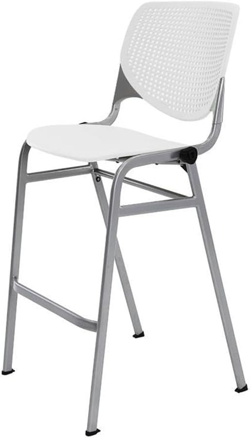 KFI Seating Poly Stack Bar Stool with Perforated Yellow