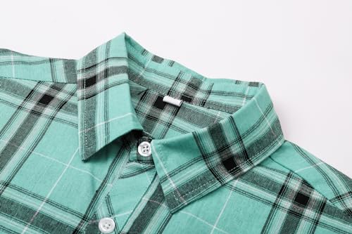 Image of SANGTREE Summer Button Down Shirts Cottn Tops for Men Women Boy Girl