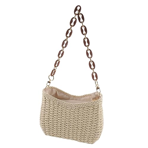 Sac cabas de plage tressé avec grande bandoulière amovible