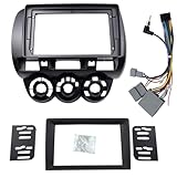 DKMUS Stereo Bezel for Honda Fit 2007-2008 (American Version) Dash Installation Mount Trim Kit Fits 9