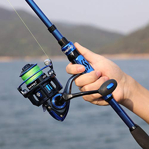 Image of Sougayilang Telescopic Fishing Rod - 24 Ton Carbon Fiber,CNC Machined Reel Seat,Comfortable EVA Handle, Travel Fishing Rod for Bass Trout Fishing (1pcs Fishing Rod, 1.8m /5.9ft)