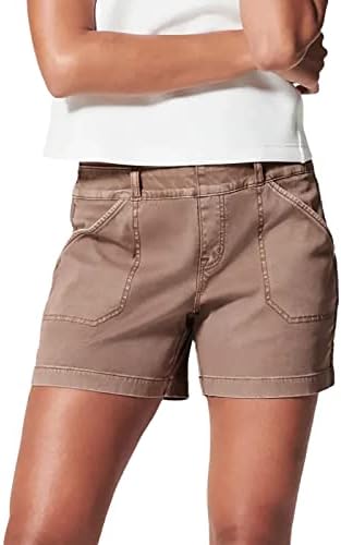 2023 Stretch Twill Shorts for Womens Summer Casual 6" Twill Shorts Hiking Shorts with Pockets Chino Bermuda Shorts
