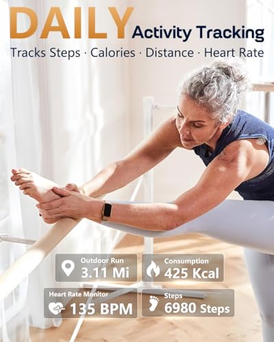 Image of MorePro Health Fitness Tracker, 24 /7 Heart Rate Monitor with Blood Pressure, Blood Oxygen, Sleep Tracking, IP68 Waterproof Activity Trackers with Step Counter, Compatible with iOS Android