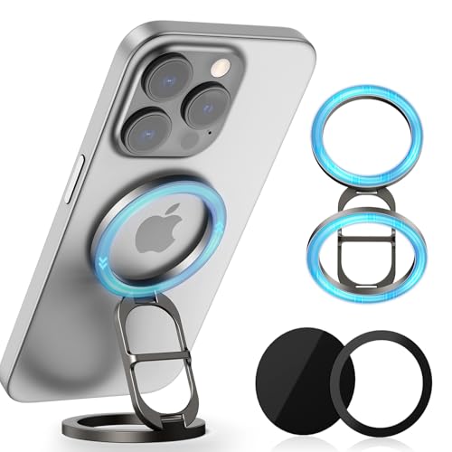 TDTOK Magnetic Phone Grip for Magsafe, Dual-Sided Magnet Phone Ring Holder for iPhone 16/15/14/13/12 Samsung Google Magsafe Accessories