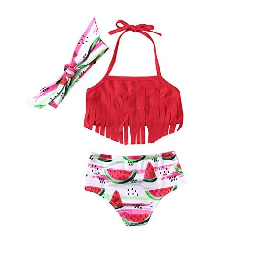 Fossen Fossen Bebe Ropa Peleles Verano Recién Nacidos Niñas Monos de Cuello Hálter (6-12 Meses