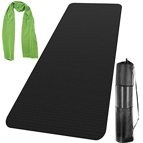 Exercise Equipment Mat - Treadmill Mat, Exercise Bike Mat, Fitness Mat,Jump Rope Mat, Elliptical Mat, Yoga Mat, Gym Mat Use on Hardwood Floors and Carpet Protection (Large - 71" x 30")