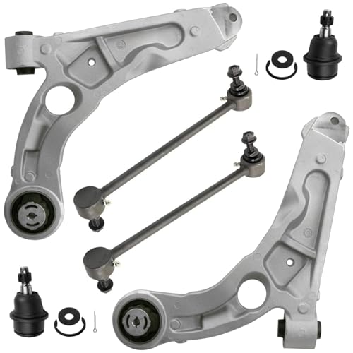 Image of Detroit Axle - AWD Front End Kit for 14-18 Jeep Cherokee w /o Off Road Package, 2 Lower Control Arms 2 Lower Ball Joints 2 Sway Bar Links 2014 2015 2016 2017 2018 Replacement - 6pc Set