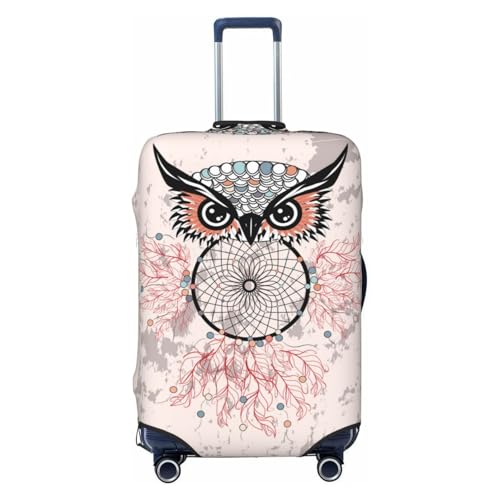 Dreamcatcher With Owl Travel Luggage Covers - Elasticity Suitcase Covers Protector for Luggage 18-32 Inch