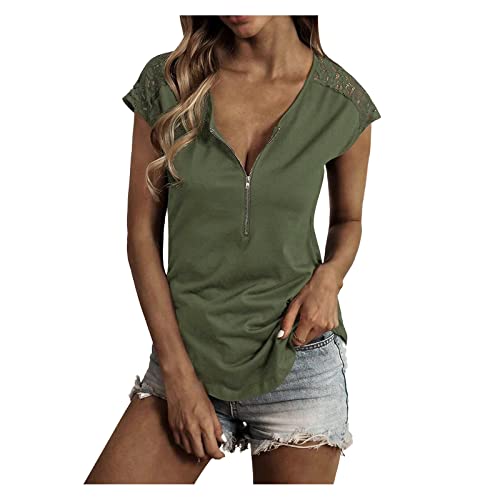 Camiseta feminina básica decote em V profundo sexy corte baixo manga curta solta macia blusa decote