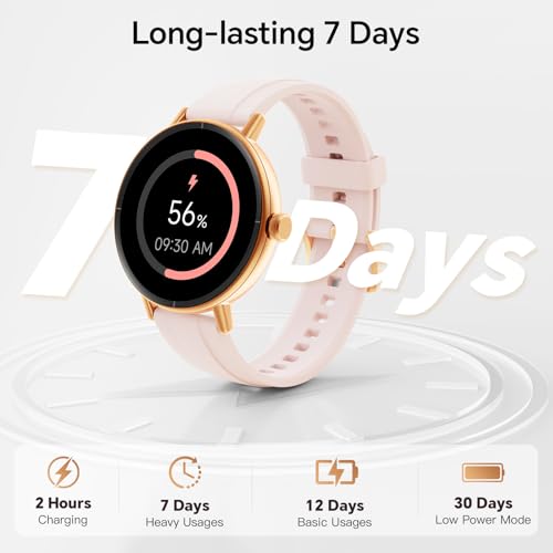 Image of Smart Watch for Women,1.57 inch Touch Screen Smartwatch for iPhone& Samsung& Android,Answer /Make Call,Fitness Tracker with Heart Rate /SpO2 /Sleep Monitor,IP68 Waterproof,110+ Sports Mode,2 Bands