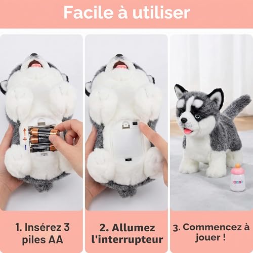 Husky de Sibérie électronique interactif et animé pour enfant - 6
