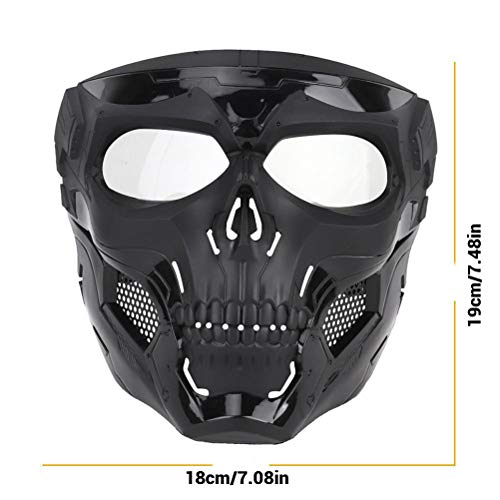 Máscara de Airsoft, Máscara de Paintball Facial Cheia de Caveira para Jogo de Airsoft Cosplay de Hal