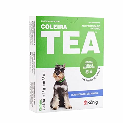 KONIG Coleira Tea 13G - Antipulgas E Carrapatos Para Cães - Pequeno Porte