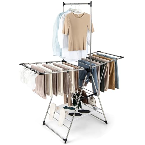 COSTWAY Sechoir à Linge Pliable, Etendoir Linge Interieur Pliable...