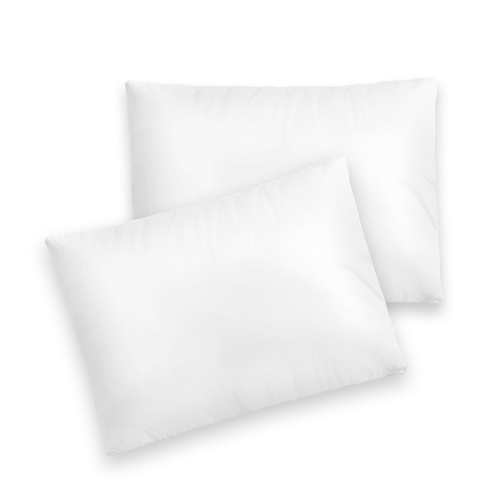 Pizuna White Toddler Crib Pillow Cases 33X46cm 2Pc 400 Thread Count 100% Long Staple Cotton Luxurious Sateen Weave Baby Small Pillow Cases For Crib Bed By