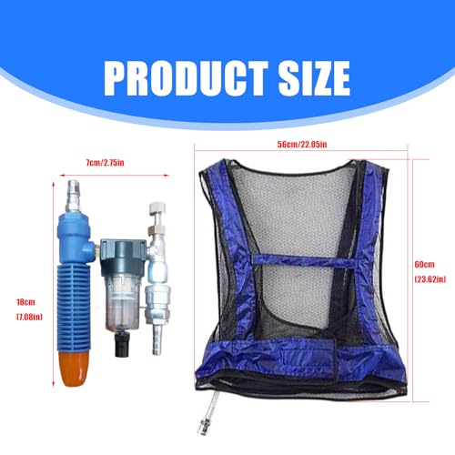 Cooling Vest For Men Women, Adjustable Air Cooling Conditioner Waistcoat, Compressed Air Cooling Vest, Breathable Outdoor Work Vests, Vortexes Tube Air Conditioned Waistcoat2