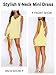 Pungdra Womens Sexy Deep V Neck Mini Dress for Women Yellow X-Large Y2K Side Slit Going Out Cocktail Wedding Party Ruffle Short Dresses