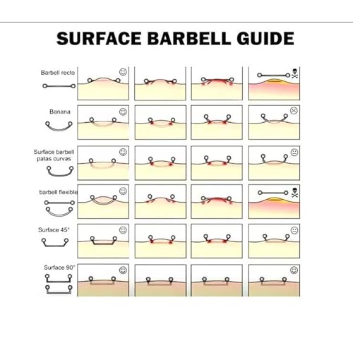 Xpircn 14G Titanium Staple Surface Piercing Barbell Double Crystal Internally Threaded Surface Barbell Staple Piercing 10/12/14/16/18/20mm3