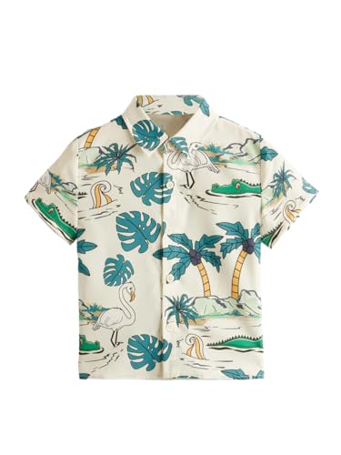 Image of TAGAS Boy's Striped Regular Fit Shirt (BS-Crocodile-White-7 8 Years)