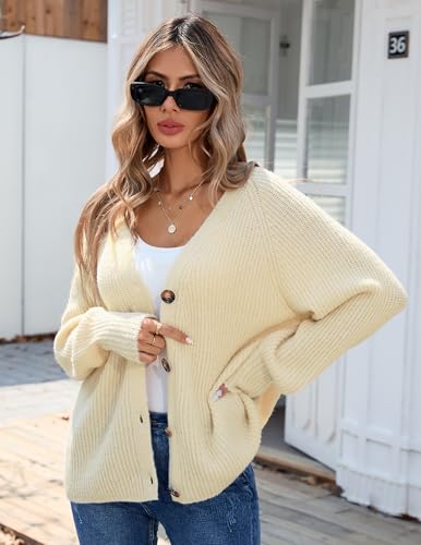 Womens Oversized Lightweight Button Cardigan Sweater Fall 2025 Ladies Casual Cozy V Neck Long Sleeve Cardigans4