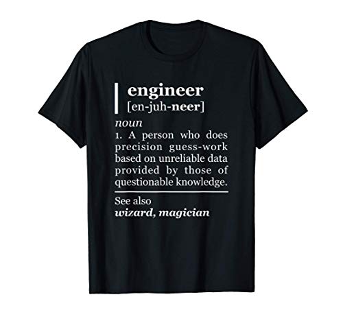 Engineer Definition Description Christmas Humor Engineering T-Shirt