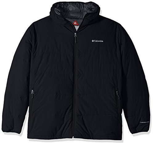 Columbia Men's Tall Lone Fir 650 TurboDown Hooded Jacket, X-Large/Tall, Black