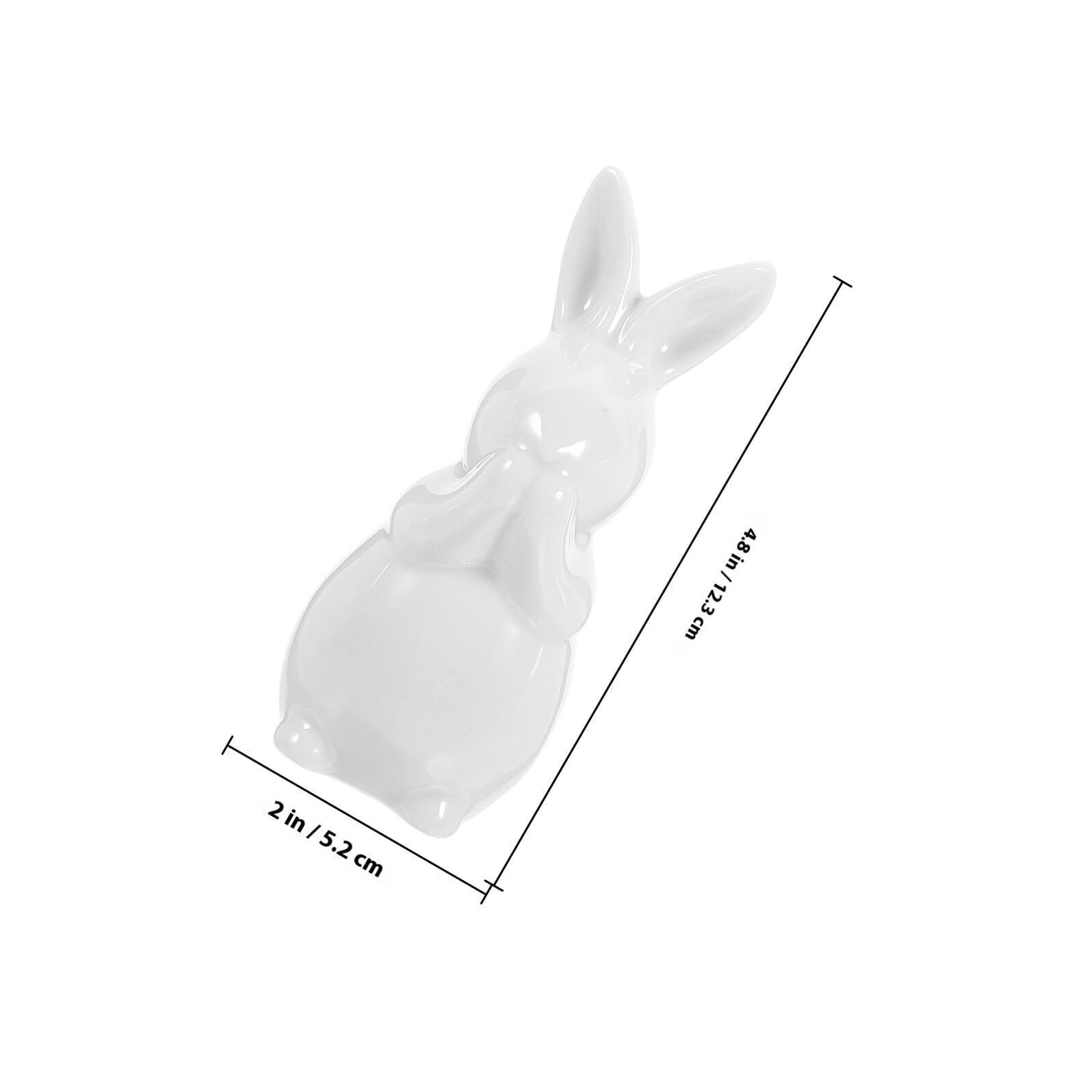 Healvian Statuetta Coniglietto in Ceramica Bianco Stile Nordico Decorazione Pasqua per Arredamento Casa e Centrotavola Living Space Decorativo