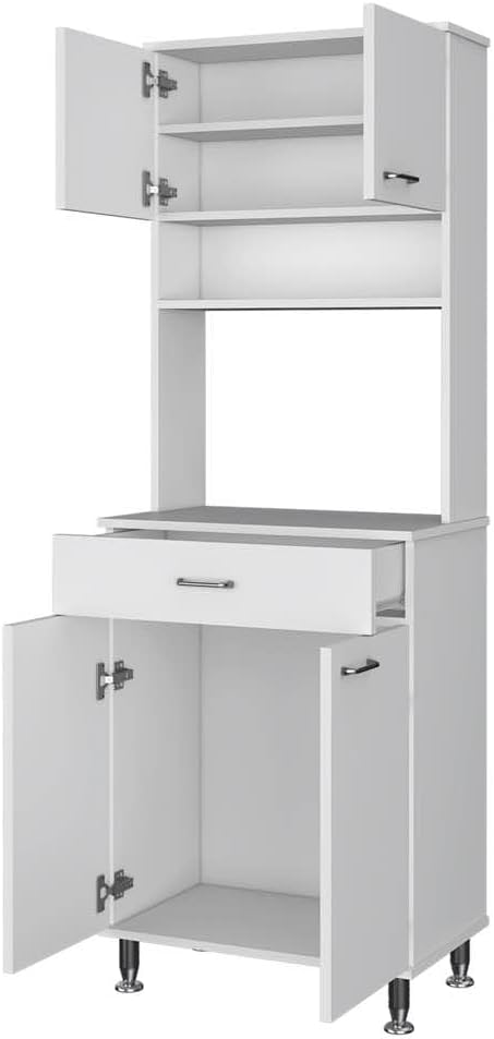 RST Brands Pinion Kitchen Pantry Cabinet, White : Home & Kitchen