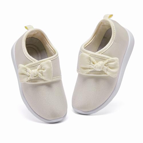 Image of nerteo Toddler Girl Shoes Lightweight Slip On Sneakers for Kids