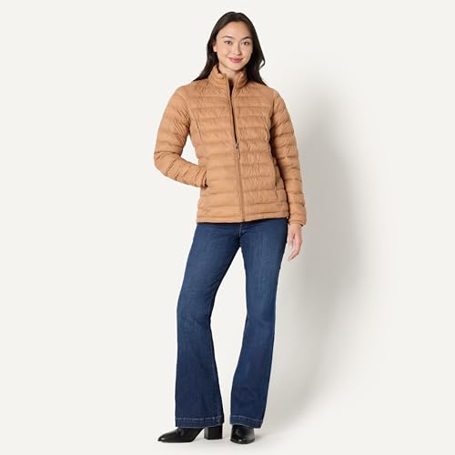 Image of Amazon Essentials Women's Lightweight Long-Sleeve Water-Resistant Packable Puffer Jacket (Available in Plus Size)