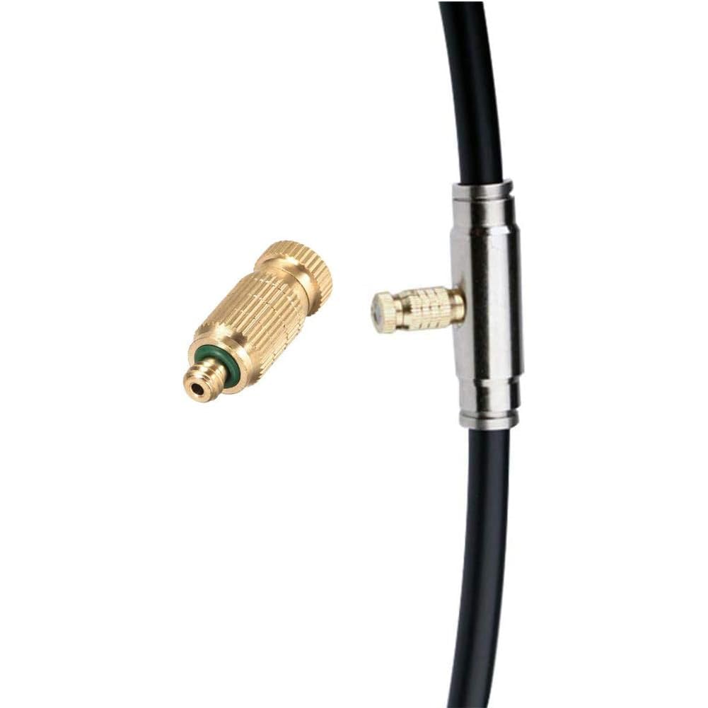 Buse de pulvérisation en laiton, buse de pulvérisation haute pression 10/24 UNC, buse anti-goutte pour système de pulvérisation extérieur, buse pour système de refroidissement extérieur paysager (50