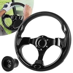 VOONKE Golf car Steering Wheel for EZGO TXT & RXV Golf Carts Adapter
