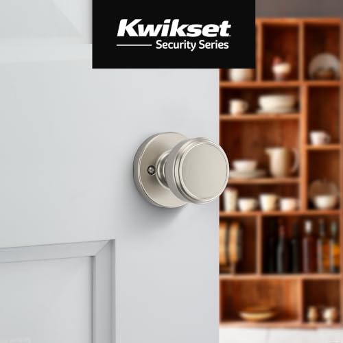 Image of Kwikset Maven Dummy Door Knob for Closet and French Doors, Satin Nickel