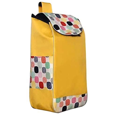MERTNK Bolsa de Compras de Carretillas de Mano, Bolsa de Oximpermeable 600D Extraíble, Bolsa de Compras de Trolley Plegable Ligera, Trolleys de Capacidad 32L/B