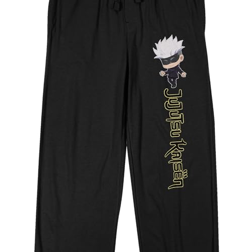 Bioworld Jujutsu Kaisen Chibi Satoru Gojo Men's Black Sleep Pajama Pants2