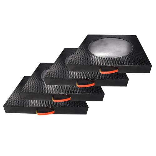 Almohadilla estabilizadora de grúa resistente, 4 almohadillas estabilizadoras apilables para cámper y camión, soporte de aterrizaje duradero para uso en grúa y camión