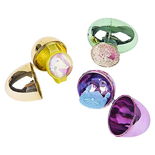Image of The Dreidel Company Prefilled Easter Eggs (10-Pack) with Assorted Toys - Colorful Bright Plastic Easter Eggs, Perfect for Easter Egg Hunt, Surprise Egg, Easter Hunt, 2 inch Assorted Toys