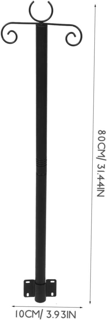 Hemoton 2sets Outdoor Hanging Light Support Rod Heavy Duty Bird Feeder and String Light Pole for Patios Yards and Fences Easy Installation Versatile Use