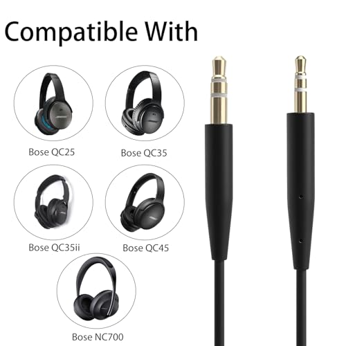 Cable de audio auxiliar 3.5mm a 2.5mm para auriculares Bose miniatura 4