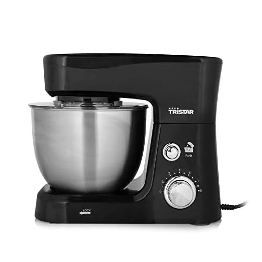 Tristar MX-4830 Robot de Cocina, Batidora y Amasadora de repostería, 3,5 L de Capacidad, 3 Accesorios incluidos, Sistema de amasado planetario, bol de acero inoxidable, Bloqueo de seguridad, 700 W