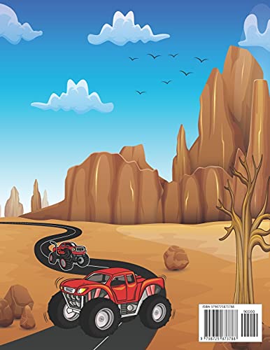 Monster Truck Alphabet Dot markers activity book for kids: My First Learn Dot Markers and Alphabet Monster Truck Activity coloring book for kids ... Toddler, Preschool, Kindergarten, Girls, Boys image 4