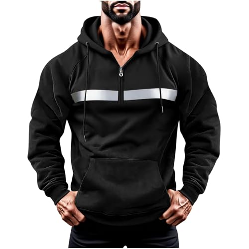 Mens Hoodie Zip Up Big and Tall Tactical Cargo Athletic Apparel Fashion Pullover with Pocket Military