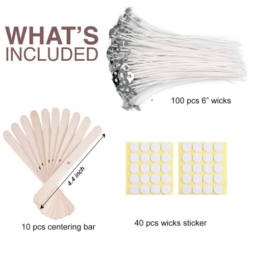 Mechas para velas de 6 pulgadas 100 unidades miniatura 2