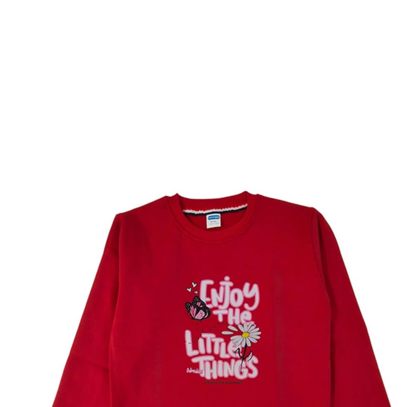 mininest Full Sleeves Warm Printed Comfortable Breathable Regular fit Red Sweatshirt for Boys & Girls.(6-7 Years) 2