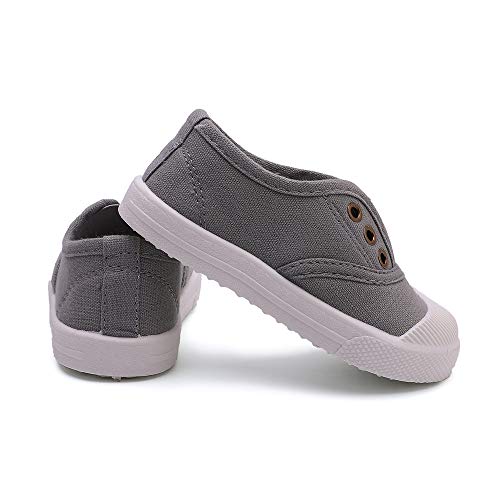 Peggy Piggy Boy'S&Girl'S Canvas Shoes Lightweight Sneakers Cute Casual Running Shoes(20311-Gry-29) Grey thumb #5