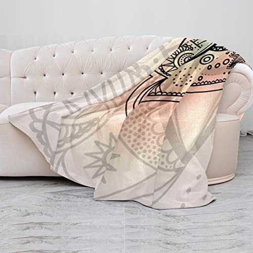 Couverture polaire microfibre main de Fatima douce 150x130cm